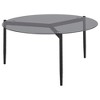 Coaster,Rosalie Round Smoked Glass Top Coffee Table - 4 of 4