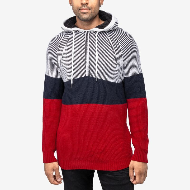 X RAY Men's Regular Fit Fashion Hoodie Knitted Sweater, 1 of 7