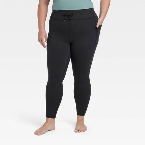 Women's Warm Simplicity Leggings - All In Motion™ Black 2x : Target