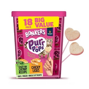 Bonkers Purrpops Freeze-Dried Chicken & Catnip Flavored Lollipop