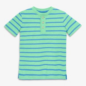 Primary Kids Heathered Henley in Stripe - 1 of 4