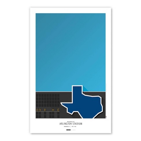 MLB Texas Rangers Arlington Stadium Art Poster - image 1 of 4