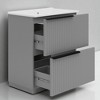 30" Bathroom Vanity with Ceramic Sink Basin, Fluted Design, Full-Extension Soft-Close Drawers, Moisture-Proof Structure - 4 of 4