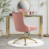 CAVINAS Ergonomic Office Chair, Tufted Button Home Office Chair with Golden Metal Base, Velvet Upholstered Adjustable Desk Chair Swivel Office Chair - 4 of 4