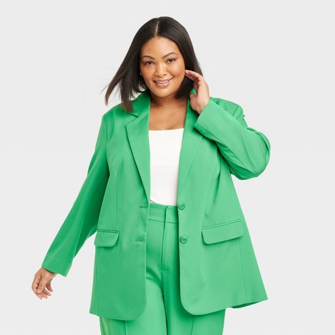 Attent gevolgtrekking Validatie Women's Blazer Coat - Ava & Viv™ Emerald Green 4x : Target