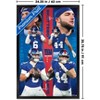 Trends International NFL New York Giants - Jaxson Dart & Cam Skattebo 25 Framed Wall Poster Prints - 3 of 4
