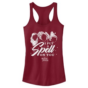 Juniors Womens Disney Hocus Pocus Put Spell on You Silhouette Racerback Tank Top - 1 of 3
