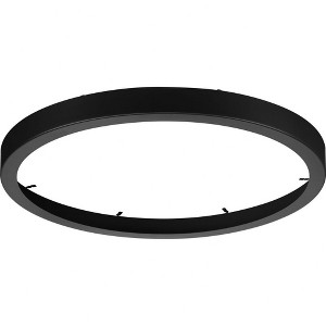 Progress Lighting Everlume 1-Light Flush Mount, Black, Edgelit Round Trim Ring - 1 of 1