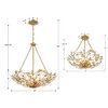 Crystorama Lighting Marselle 6 - Light Semi-Flush Mount in  Antique Gold - 4 of 4