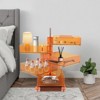 YIYIBYUS 360 Rotating Bedside Storage Cabinet 5 Tiers End Table with Wheels - 3 of 4