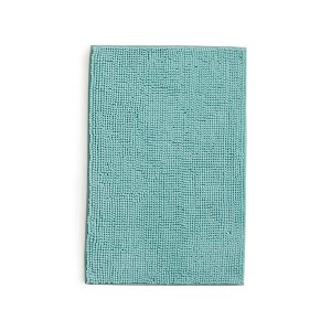 ChicFurnit Bath Rug and Mat Plush Chenille Bath Mat Quick Drying Non-Slip for Bathroom Use, Blue, 17"*48"*0.59" - 1 of 4