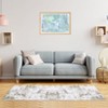 Modern Washable Area Rug - Neutral Abstract Design, Non-Slip Backing, Stain-Resistant Low Pile for Living Room, Bedroom & Office - 3 of 4