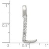 Black Bow Jewelry Sterling Silver and CZ, Lauren Collection, Initial L Pendant - 4 of 4