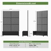 Wooakway 72"H Metal Planter Box with Trellis Raised Garden Bed with Arbor Privacy Screen with Wheels - 4 of 4