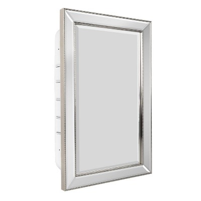 American Pride Beveled Mirror Medicine Cabinet, 12 x 36 in., Frameless