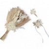 Alilang Decorative Dried Floral Bouquet with Natural Textures for Home Decoration and Centerpieces, 17 Inches - White - 2 of 4