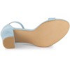 Allegra K Women's Adjustable Buckle Ankle Strap High Chunky Heels Sandals - 4 of 4
