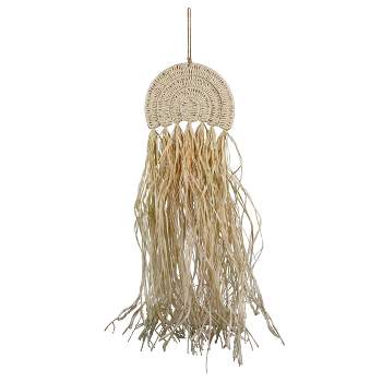 Harmony Arch Hanging Accent Seagrass & Raffia - Foreside Home & Garden