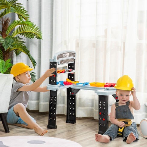 Kid Toy Tool Plastic Set Box Workbench Pretend Play Boy Girl Drill Learning Game 