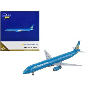 Airbus A321 Commercial Aircraft "Vietnam Airlines" Blue 1/400 Diecast Model Airplane by GeminiJets - 1 of 4