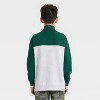 Boys' Sonic the Hedgehog Quarter Zip Fleece Sweatshirt - Heather Gray/Dark Green - 3 of 4