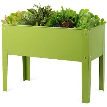 Costway 24'' x12'' Elevated Garden Outdoor Plant Stand Raised Tall Flower Bed Box