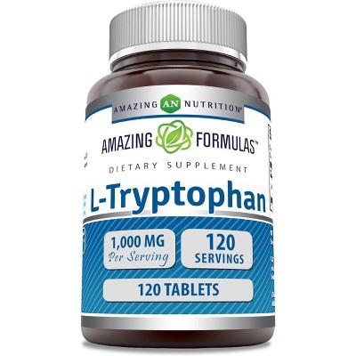 Amazing Formulas L-Tryptophan 1000 Mg 120 Tablets
