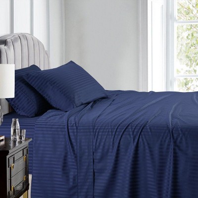 Egyptian Linens Split King Sheet Set - Striped 608 Thread Count 100% Cotton