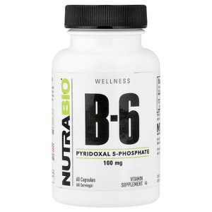 NutraBio Vitamin B-6, 100 mg, 60 Capsules - 1 of 4