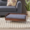 Mewoofun Acacia Wood Pet Bed,Dog Bed Fabric Plush Tufted Cushion and Minimalist Hairpin Legs Fit Small Dogs - 2 of 4