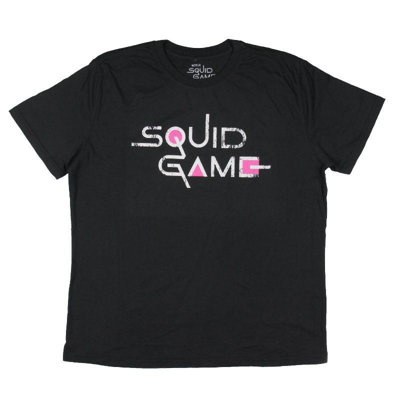 Squid Game Women's Circle Square Triangle Logo Design Graphic Print T-Shirt Adult, 1 of 4