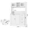 Kitchen Pantry Cabinet with Storage, Buffet Cabinet with Countertop for Microwave Stand, Tall Sideboard Storage Hutch Cabinets with LED - 2 of 4
