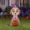 Gemmy Airblown Inflatable Skye w/Pumpkin Nick, 3 ft Tall, Multi - 2 of 4