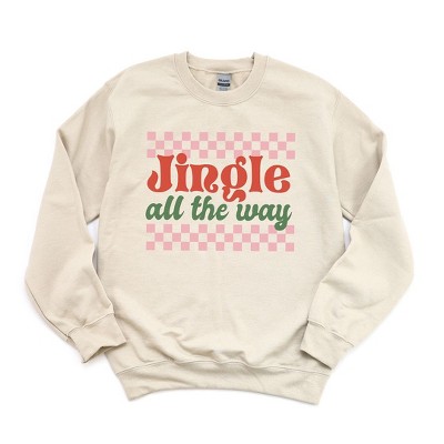Simply Sage Market Women's Graphic Sweatshirt Jingle All The Way Checkered
