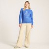 Lands' End Women's Drifter Jacquard Raglan Crew Neck Sweater - 4 of 4