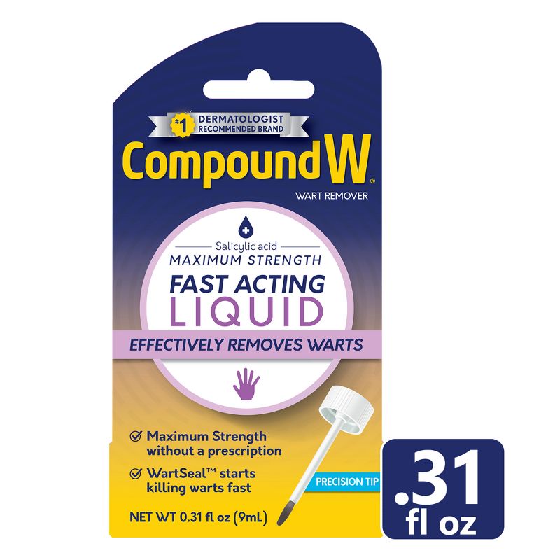 Compound W Maximum Strength Fast Acting Liquid Wart Remover - 0.31 fl oz, 1 of 10