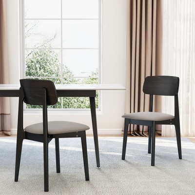 Etelifrank Solid Wood Dining Chairs Upholstered Side Chair Set of 2