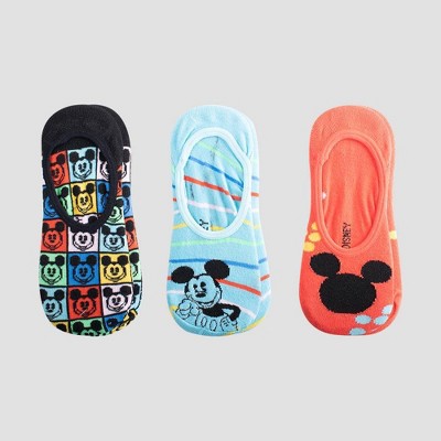 Women's Mickey Mouse 3pk Liner Socks - Black/Red/Blue 4-10