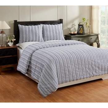 Peri Home 3pc Full/queen Clipped Honeycomb Comforter Set Light Gray : Target