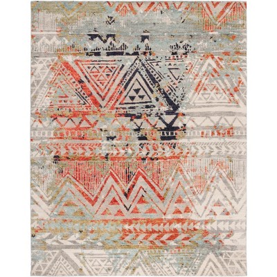 Hand-Knotted Southwestern Red Wool 9' x 12' Area Rug