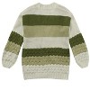 Girls Striped Chunky Cardigan Sweaters  Fall Trendy Color Block Long Sleeve Knit Sweater Coats - 2 of 4