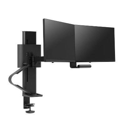 Ergotron TRACE Dual Monitor Desk Mount for Monitors Up to 27 Inches, 8.1 to 21.5 lbs Each - Black (45-631-224)