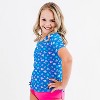 Calypsa Girl's Short Sleeve UPF 50+ Lily Swim Top - 3 of 3