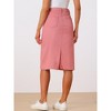 INSPIRE CHIC Women's Casual High Waist Back Slit Short Denim Skirts - 4 of 4