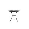 VYNXARIA 3 Piece Patio Bistro Set Cast Aluminum Bistro Table and Chairs Set of 2 with Umbrella Hole,Outdoor Patio Furniture Set for Garden Black - 3 of 4