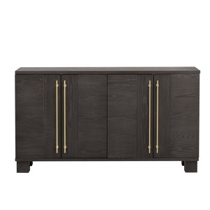 TIRAMISUBEST Wood Buffet with Gold Handles - Adjustable Shelf Sideboard - 1 of 4