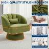 Nasitip Modern Accent Chair Teddy Bear Velvet Swivel Barrel Chair, 27.6" Round Upholstered Lounge Chair - 4 of 4