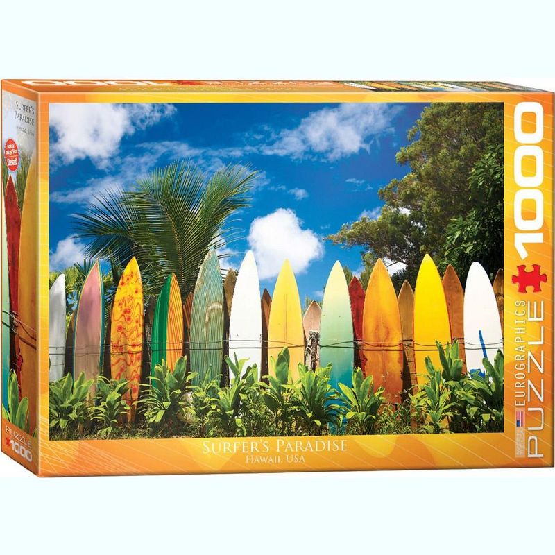 Eurographics Inc. Surfer's Paradise Hawaii 1000 Piece Jigsaw Puzzle, 1 of 6