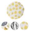 Unique Bargains Women Durable Dots Shower Cap Yellow 1 Pc - 3 of 3