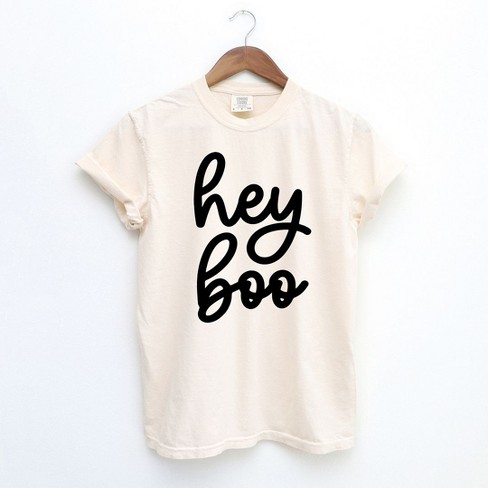 Simply Sage Market Women's Hey Boo Cursive Short Sleeve Garment Dyed ...